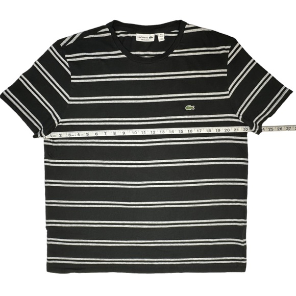 LACOSTE | Men’s Classic Fit Cotton Striped Crew Neck T- Shirt Top Size XL - Picture 7 of 13